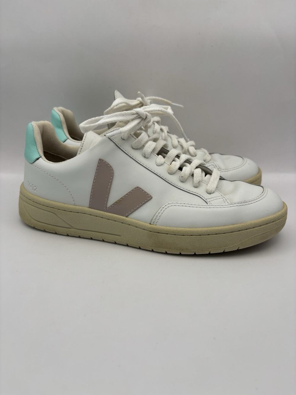 Veja V-12 Leather Loafers Multicolor Sneakers Women Size 8